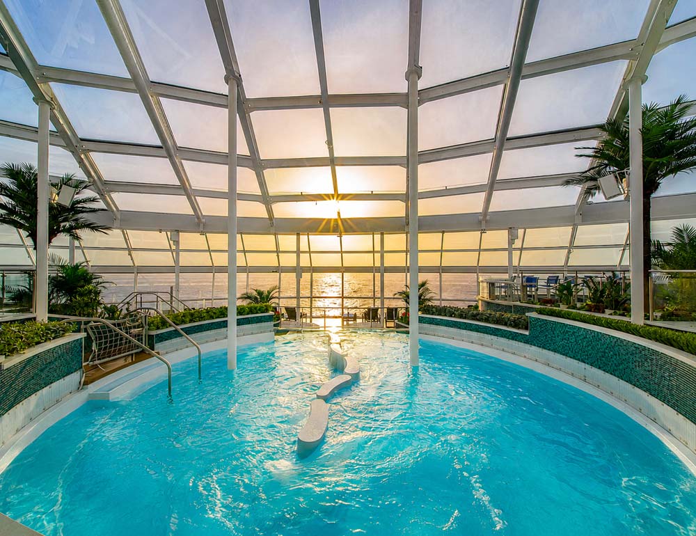 Spectrum of the Seas Solarium panoramic pool area